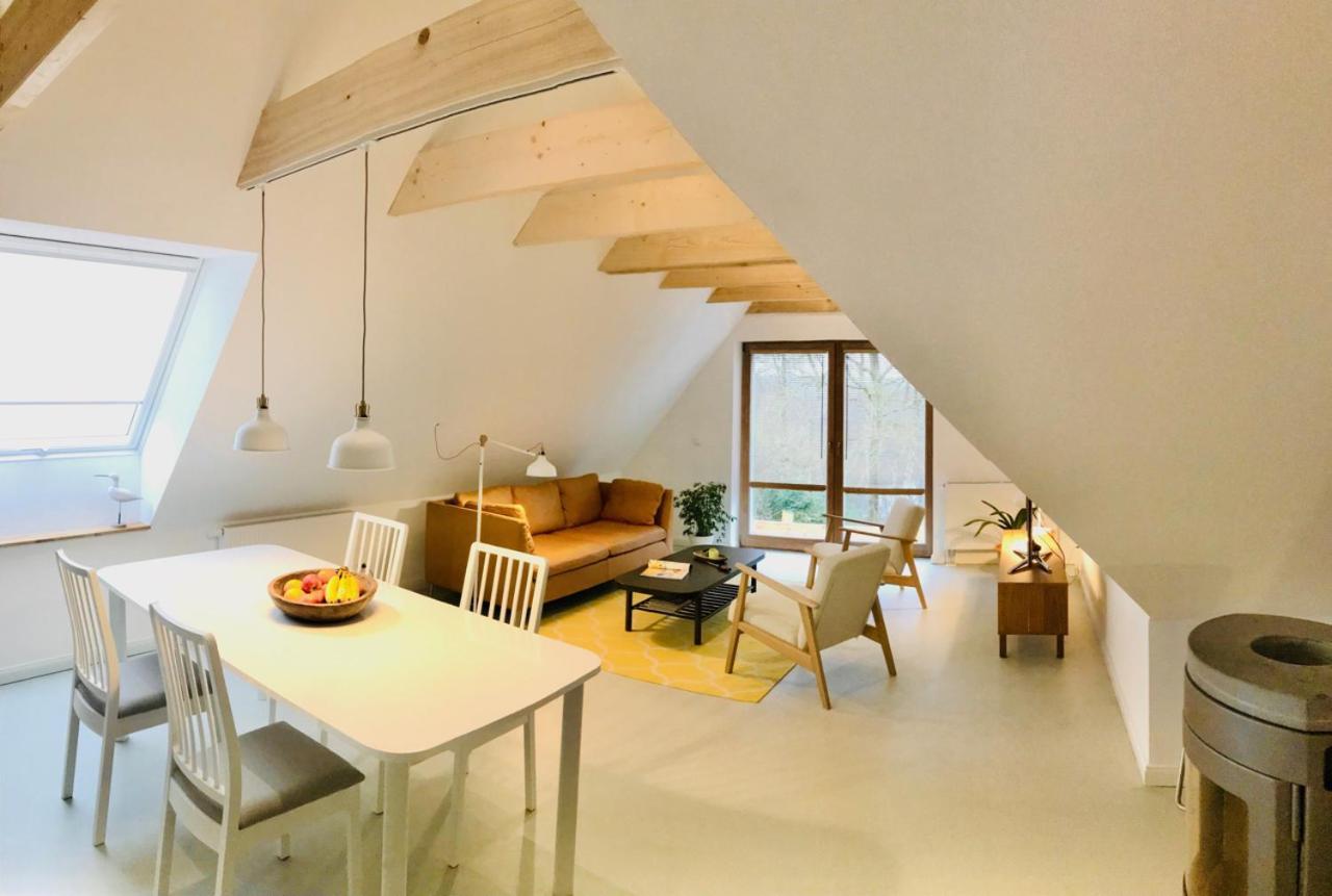 Moorblick! Grosse Dachwohnung Mit Kamin Und Sauna Leck ภายนอก รูปภาพ