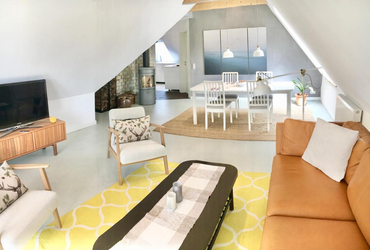 Moorblick! Grosse Dachwohnung Mit Kamin Und Sauna Leck ภายนอก รูปภาพ