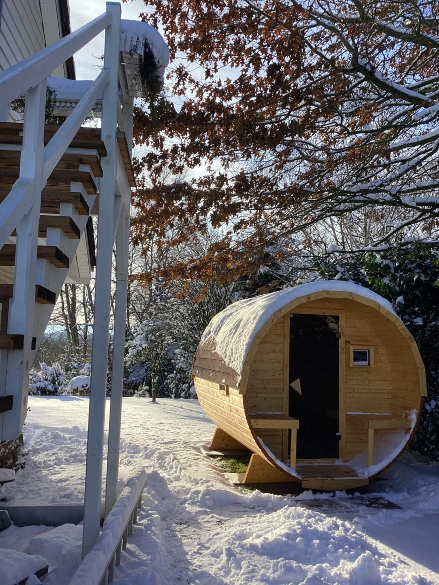 Moorblick! Grosse Dachwohnung Mit Kamin Und Sauna Leck ภายนอก รูปภาพ